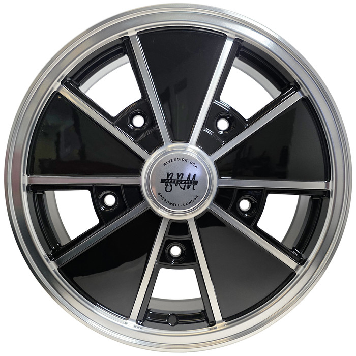 C32-4517BRM520536BM - CIP1 EXCLUSIVE - 17 X 4.5 IN. BRM STYLE ALUMINUM WHEEL - 5X205MM VW WIDE 5 - ET36 - BLACK WITH MACHINED FACE - SOLD EACH - *PREORDER*