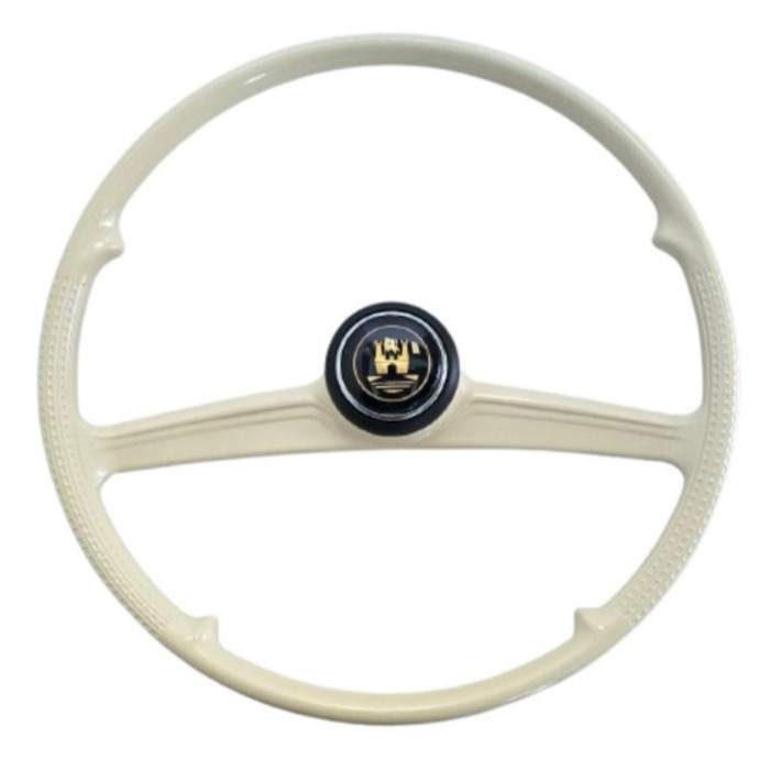 ACC-C15-3491 - NICE REPRODUCTION OF PETRI ROMETSCH STYLE STEERING WHEEL WITH HORN BUTTON - WITH SPLINES TO BEETLE OR GHIA TO 1959 - SOLD EACH