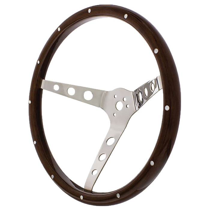 ACC-C15-9670 - GTV STYLE WALNUT WOOD STEERING WHEEL - 15 INCH