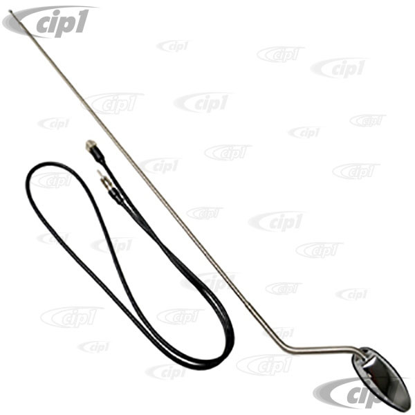 ACC-C20-3340 - CHROME SINGLE BASE CURVED SIDE MOUNT ANTENNA FOR