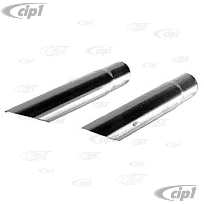 ACC-D-2521 - CUSTOM CHROME TAIL PIPES W/ ANGLE CUT ENDS FOR BEETLE MUFFLER