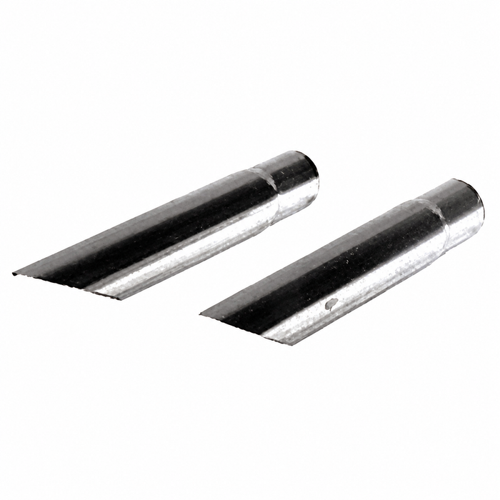 ACC-D-2521 - EMPI 3694 - CUSTOM CHROME TAIL PIPES W/ ANGLE CUT ENDS FOR BEETLE MUFFLER - SOLD PAIR