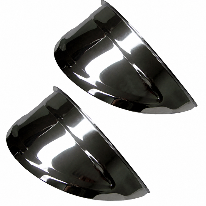 C11-10467-PR - PAIR OF PREMIUM CHROME HEADLIGHT EYEBROW VISORS - 7-INCH - SOLD PAIR