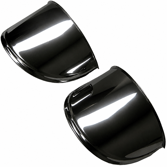 C11-10531-PR - PREMIUM STAINLESS STEEL HEADLIGHT EYEBROW EXTENDED VISORS - 7-INCH - SOLD PAIR
