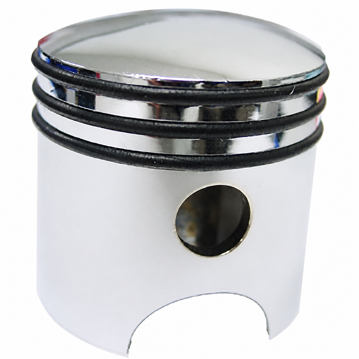 C11-70160 - CHROME PISTON SHAPED GEARSHIFT KNOB - FITS 7-10-12MM THREADS - SOLD EACH