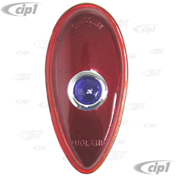 C11-A5005 - 38-39 TAIL LIGHT REPLACEMENT RED GLASS LENS WITH BLUE