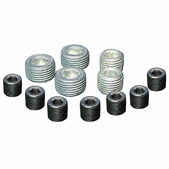 C12-4500-50 - BUGPACK BRAND -ENGINE OIL GALLERY PLUG KIT - ALL DUAL RELIEF BEETLE STYLE CASES