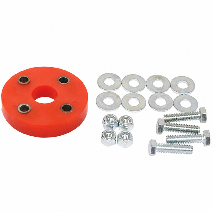 C12-5547-13 - BUGBACK B5-5471-3 - 16-5150 - RED URETHANE STEERING COUPLER WITH HARDWARE - STANDARD BEETLE 46-77 - GHIA 56-74 - VW THING 69-79 - TYPE-3 62-73 - SOLD EACH