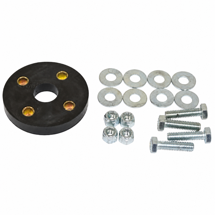 C12-5547-14 - BUGBACK (16-5149) - BLACK URETHANE STEERING COUPLER WITH HARDWARE - STANDARD BEETLE 46-77 - GHIA 56-74 / THING 73-74 - TYPE-3 62-74 - SOLD EACH