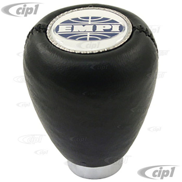 C13-00-4540 - EMPI LOGO SHIFT KNOB -BLACK VINYL -FITS ALL MODELS - 7 -10 -12MM SHIFT