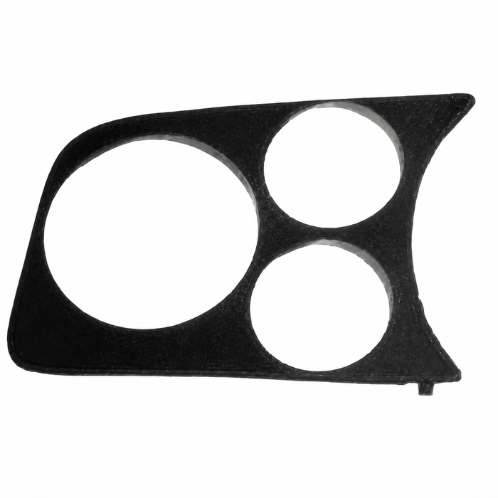 C13-14-1003 - 2 GAUGE - 1 TACH HOLE PANEL - LEFT SIDE OF DASH 58-77 STD BEETLE FITS  2-1/16 & 3-1/8 inch  BLACK