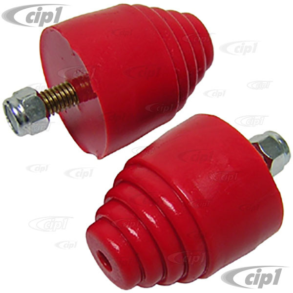 C13-16-5123 - RED URETHANE SUSPENSION STOPS ROUND UNIVERSAL PAIR