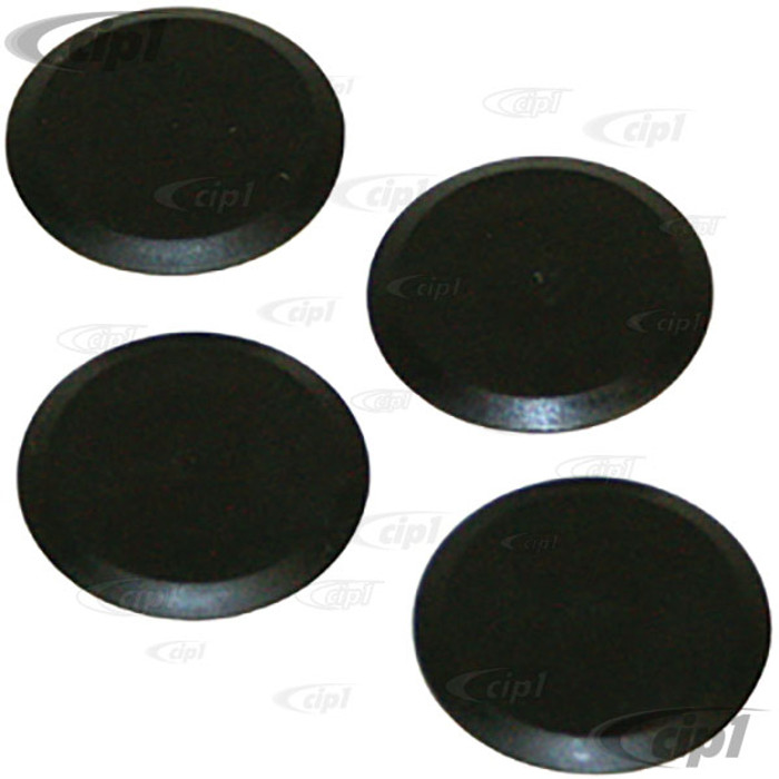 C13-16-9526 - 4 PIECE SETS OF BUMPER SUPPORT TUBE SEAL PLUGS (WHEN ELIMINATING OVER-RIDER TUBES) - FRONT AND REAR - BEETLE 55-67 - SOLD SET OF 4