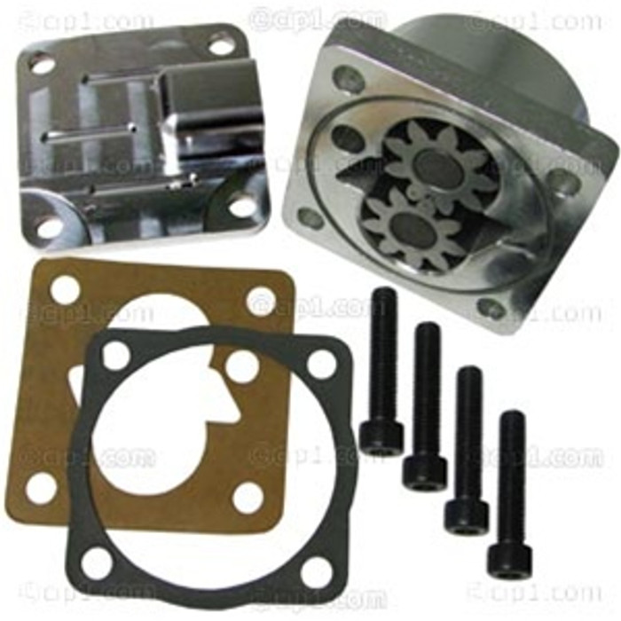 C13-16-9717 - EMPI - HEAVY-DUTY ALUMINUM OIL PUMP WITH FULL-FLOW COVER AND 8MM HOLES (32MM GEARS) - ALL 1600CC 71-79 1600CC WITH DISHED STOCK STYLE CAM - EACH