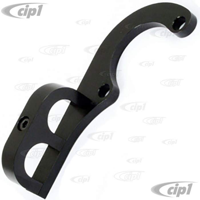 C13-17-2809 - EMPI - BILLET FULL FLOW OIL HOSE MOUNTING BRACKET - MOUNTS TO EXHAUST FLANGE - KEEPS OIL LINES FROM TOUCHING HOT PIPES - BLACK ANODIZED ALUMINUM