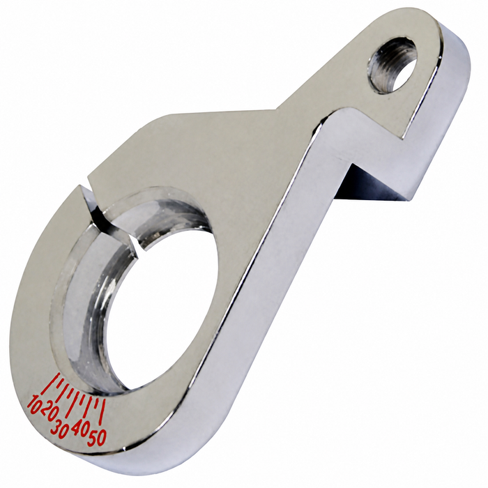C13-17-2925 - EMPI - BILLET POLISHED ALUMINUM DISTRIBUTOR CLAMP WITH ETCHED TIMING MARKS - BEETLE 61-79/GHIA 61-74/BUS 61-71/THING 73-74 (WILL NOT FIT TYPE-3 OR TYPE-4)