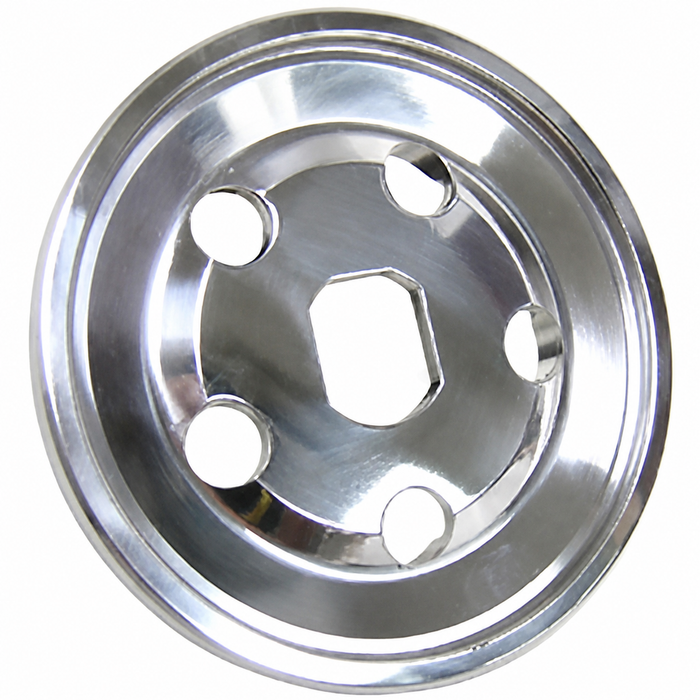 C13-33-1040 - EMPI - H-D BILLET ALUMINUM GEN/ALT FRONT PULLEY HALF ONLY - WILL REPLACE OUTER HALF OF STOCK 12 VOLT PULLEY - BEETLE 67-79 / GHIA 67-74 / BUS 67-71 / THING 73-74 - SOLD OUTER HALF ONLY - SOLD EACH