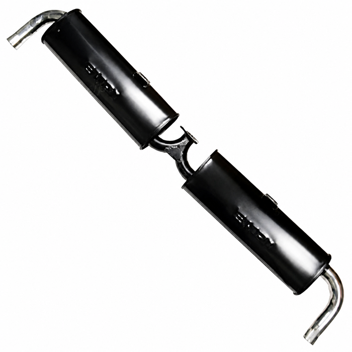 C13-3667 - EMPI - REPLACEMENT DUAL QUIET MUFFLER WITH CHROME TIPS - (FOR C13-3655) - BUS 66-71 - SOLD EACH