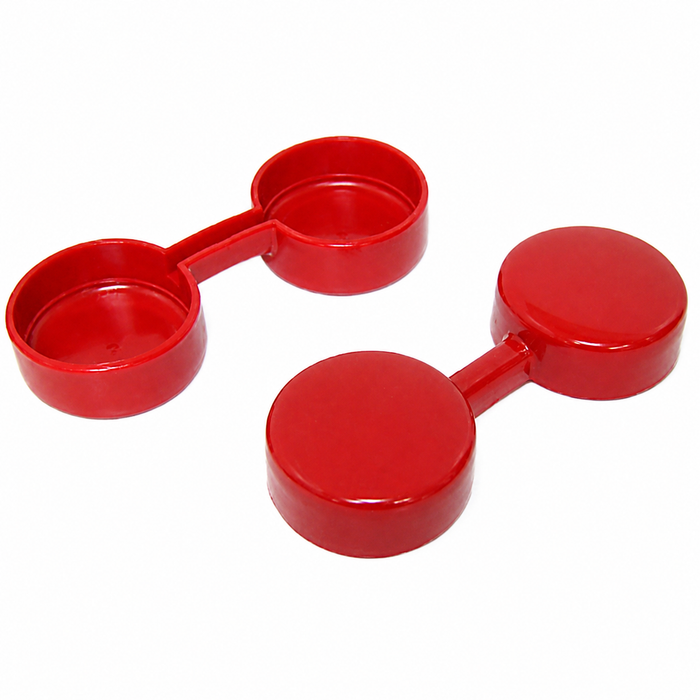 C13-43-5721 - EMPI BRAND - MOLDED VINYL VELOCITY STACK COVERS - FIT 48 IDA WEBER CARB. (NOT PRO-STACKS) - FITS STD IDA STACKS - 2.75" DIAMETER - SOLD PAIR