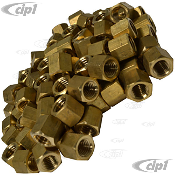 EMPI VW BUG BUS BRASS EXHAUST NUTS, SET OF 8 43-6051 | Pirate Mfg