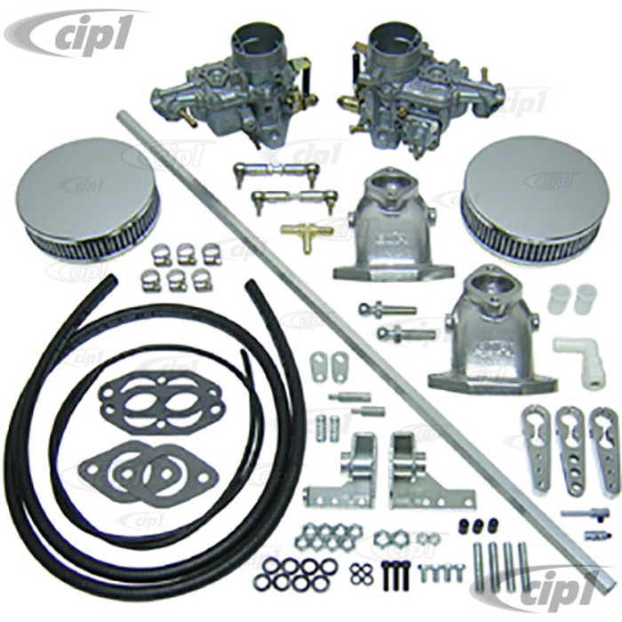 C13-43-7411 - DUAL WEBER 34MM ICT CARB KIT - WITH HEX-BAR LINKAGE