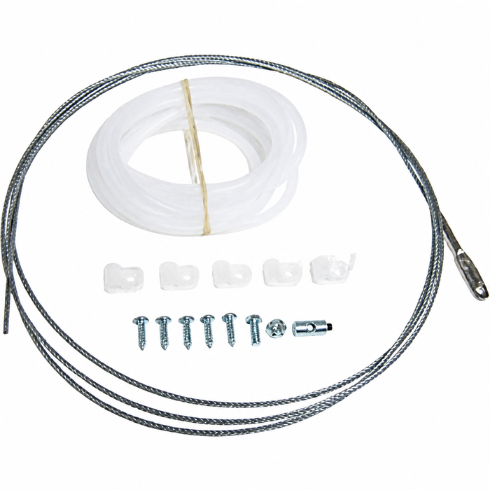 C13-4860 - HEAVY DUTY THROTTLE CABLE KIT WITH NYLON TUBE AND CLAMPS - 9 FEET LONG