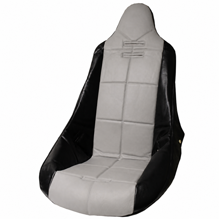 C13-62-2353 - EMPI - POLY HIGH BACK BUCKET SEAT COVER - BLACK WITH GREY INSERT - SQUARE PATTERN (FIT ACC-C10-2270 SEAT) - SOLD EACH