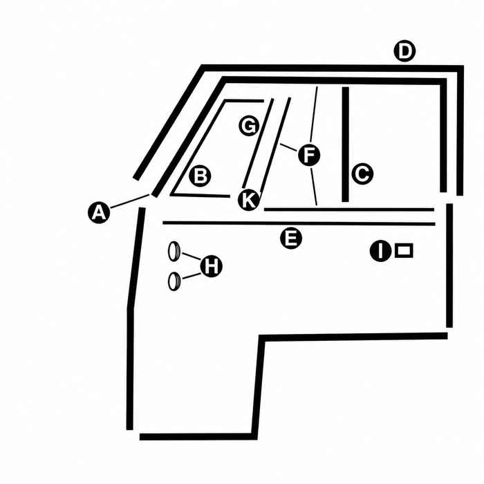 A48-8342 - COMPLETE DELUXE DOOR SEAL KIT - LEFT AND RIGHT (BOTH DOORS) ORIGINAL STYLE WITH SPONGE GREY DOOR SEALS FROM EUROPE - BUS 50-67 - SOLD SET