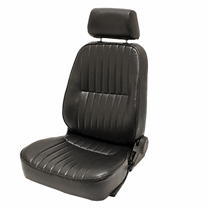 C13-62-2960 - LOW BACK BUCKET SEAT (WITH HEAD REST) - LEFT SIDE - BLACK VINYL - SOLD EACH
