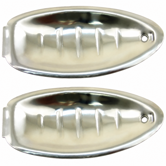 C13-6446 - EMPI - STAINLESS STEEL DOOR HANDLE GUARDS - BEETLE 46-59 - SOLD PAIR