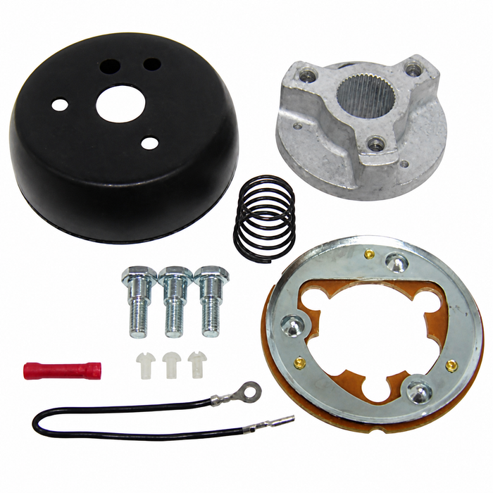 C13-79-4015 - GT STEERING WHEEL HUB ADAPTER - FIT THE STANDARD GRANT 3 BOLT PATTERN - BEETLE 62-73 - GHIA 60-73 -  TYPE-3 62-73 - SEE NOTES ABOUT WHICH WHEELS THIS FITS