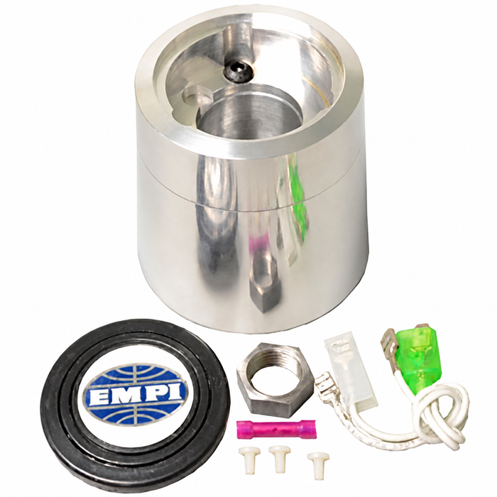 C13-79-4025 - EMPI - POLISHED BILLET ALUMINUM FOR WOOD STEERING WHEEL HUB/BOSS ADAPTER KIT (40 SPLINE 20MM DIA. SHAFT) - BEETLE/GHIA 60-74 - TYPE-3 61-71 - SOLD EACH