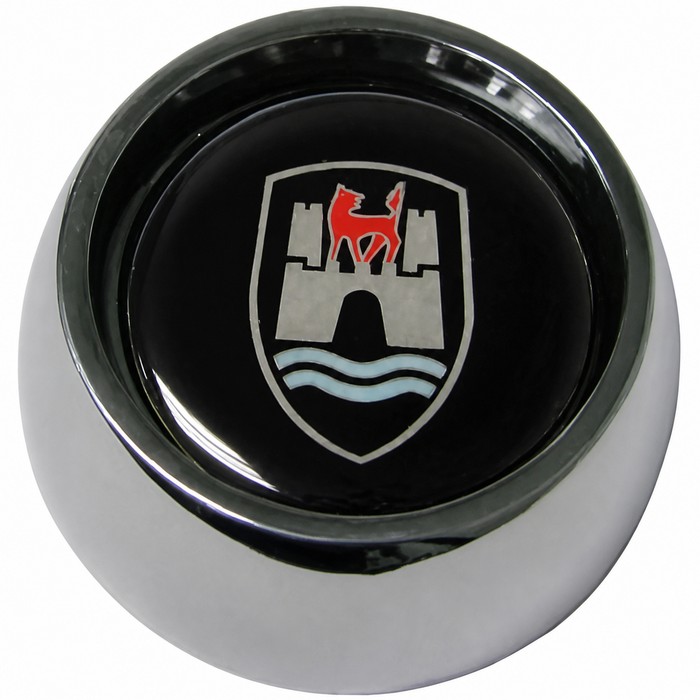 C13-79-4040-WB - GTV STYLE TALL HORN BUTTON WITH WOLFSBURG EMBLEM (55MM DIA.) FOR ALL GRANT WHEEL ADAPTER KITS