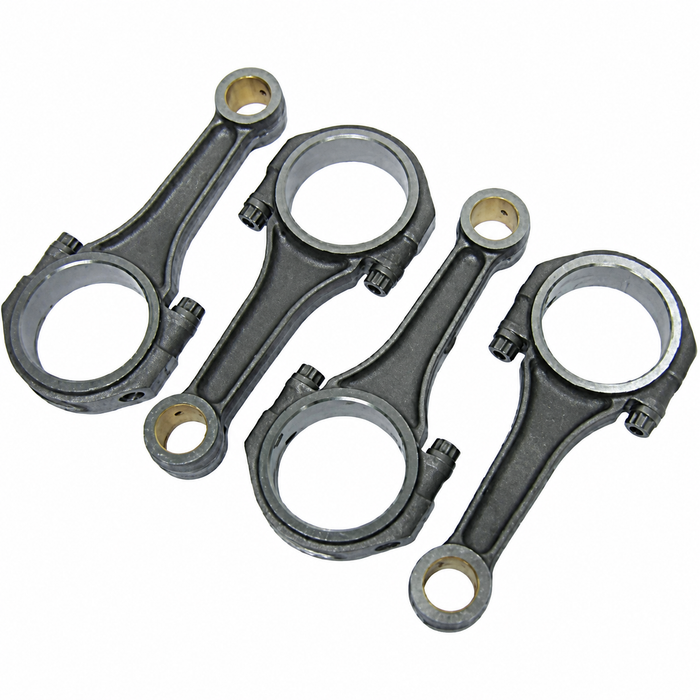 C13-8340 - EMPI - SET OF 4 FORGED 4140 CHROMOLY I-BEAM CON-RODS WITH 200,000 PSI BOLTS - 5.394 INCH (55MM) VW JOURNAL - FOR BEETLE STYLE PERFORMANCE ENGINE - SET OF 4