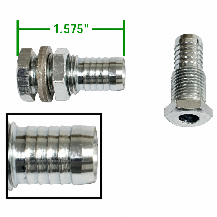 C13-9165 - EMPI - PAIR OF DELUXE VALVE COVER BREATHER VENTS - WITH BARBED END FOR 1/2 INCH I.D. HOSE - ALL MODELS - SOLD PAIR