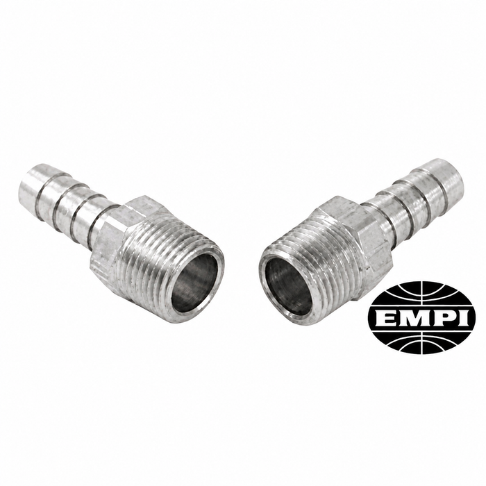 C13-9211 - EMPI BRAND -FITTINGS - 3/8INCH NPT THREAD - WITH 3/8 INCH BARBED END - PAIR