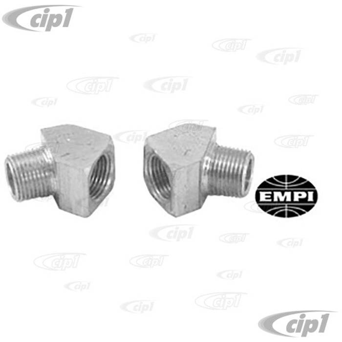 C13-9237 - EMPI BRAND -45 DEGREE FITTING -3/8INCH MALE NPT TO 3/8INCH FEMALE NPT - PACK OF 2