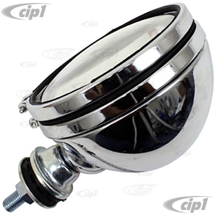 C13-9310 - EMPI - CHROME 12 VOLT OFF-ROAD LIGHT WITH H3/100 WATT BULB- 6 INCH - MOUNTING HARDWARE INCLUDED - SOLD EACH