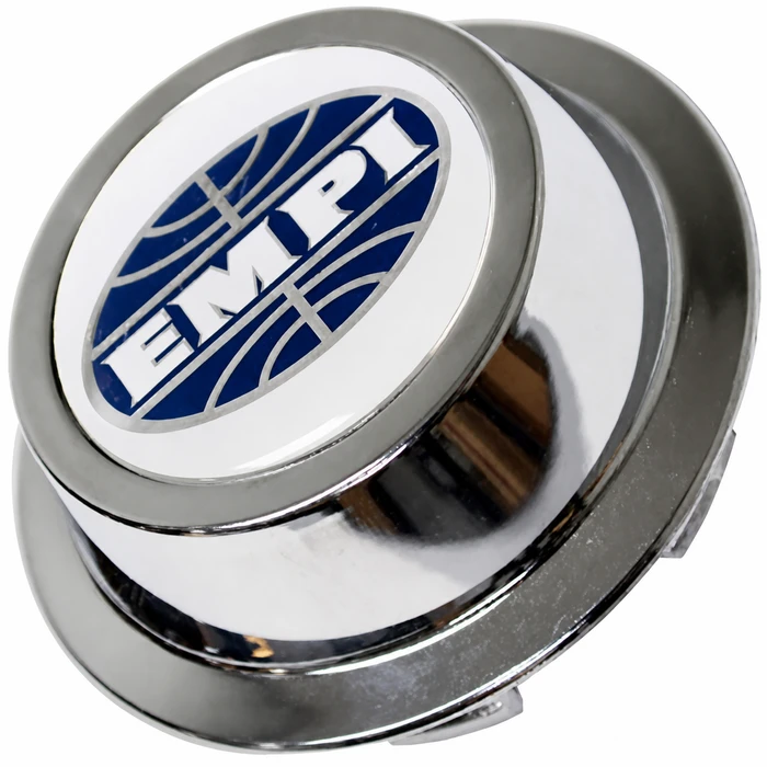 C13-9707 - EMPI - REPLACEMENT CHROME (PLASTIC) CENTER CAP - FITS ALUMINUM REPRODUCTION SPRINT STAR/2-LITRE 914/RIVIERA WHEELS - FITS 65MM HOLE - SOLD EACH