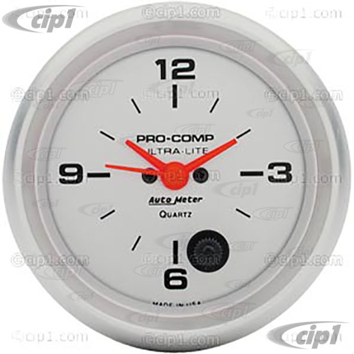 C14-4485 - AUTOMETER - ULTRA-LITE SPORT COMP - 2-5/8 IN. (66.5MM)  CLOCK 12 VOLT ELECTRIC - ALL SALES FINAL - NO RETURNS