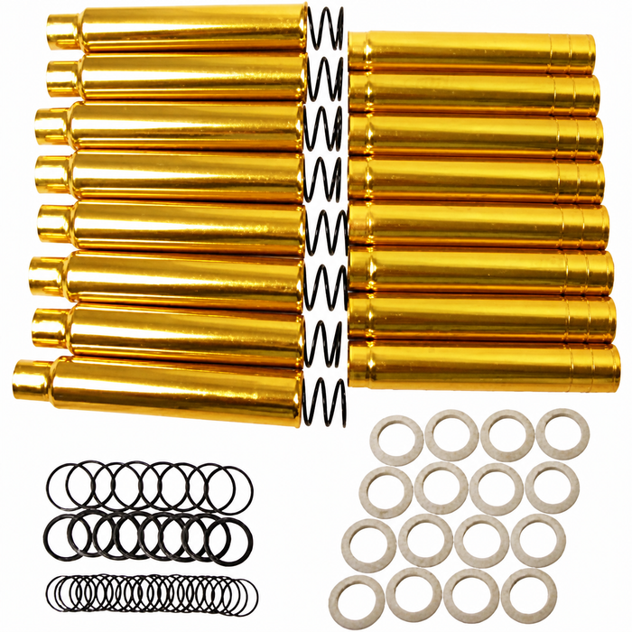 C15-20176 - SCAT - NEW STYLE LARGE DIAMETER HI-PERFORMANCE ALUMINUM SPRING-LOADED PUSHROD TUBES - WITH DUAL O-RINGS DESIGN - SET OF 8 - ALL BEETLE STYLE 1600CC ENGINES