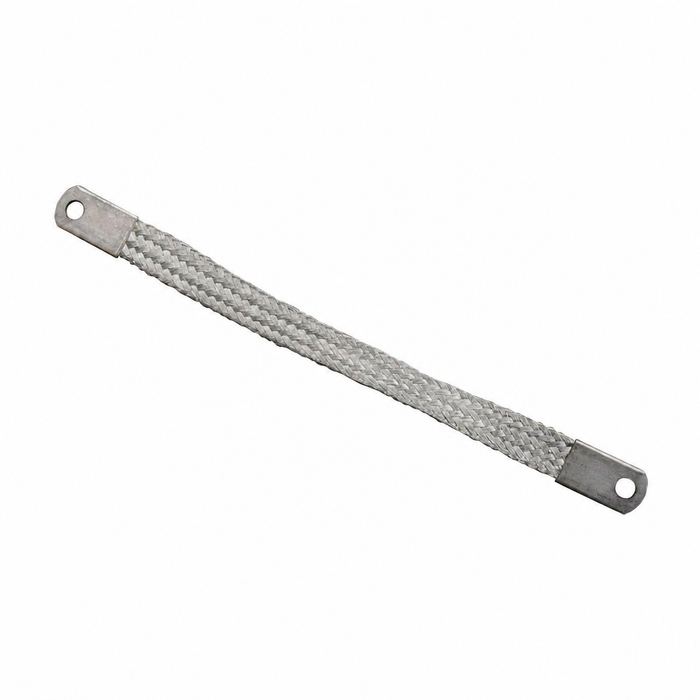C16-111-237B - TRANSMISSION NOSE CONE TO CHASSIS - 30CM - 12 INCH LONG BRAIDED GROUND STRAP - CABLE - BEETLE 46-79 - GHIA 56-74 - BUS 50-79 - VANAGON 80-92 - TYPE-3 62-73 - VW THING 69-79 - REF.#'s - 9468 - 111-971-237-B - 111971237B - SOLD EACH