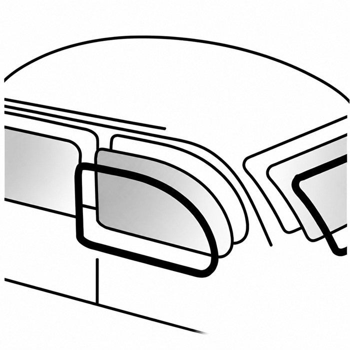 C16-111-321A - 111-845-321-A - 111845321A - CAL LOOK QUARTER WINDOW SEAL LEFT OR RIGHT - BEETLE 46-64 - SOLD EACH