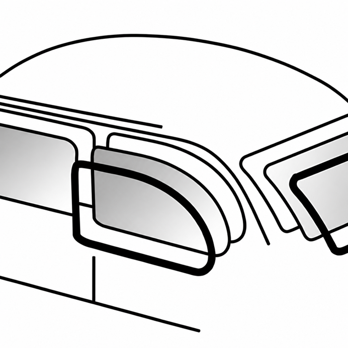 C16-111-321D - 111-845-321-D - 111845321D - CAL LOOK QUARTER WINDOW SEAL BEETLE 65-77 - SOLD EACH