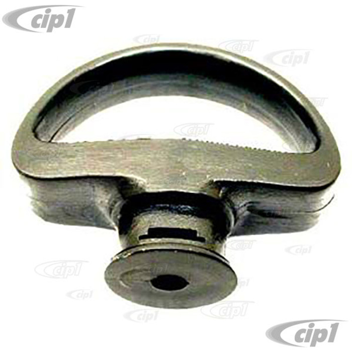 C16-111-461A - GERMAN - HANDLE FOR GAS DOOR RELEASE CABLE - SUPER BEETLE 71-72 - STANDARD BEETLE 71-1/2-72 (FROM CHASSIS #111 2428 099) - CLIP SOLD SEPARATELY - SEE VWC-113-809-963 - REF.#'s 111-823-461-A - 111823461A - SOLD EACH