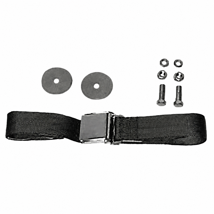 C16-111-704-BK - MADE IN THE USA - VINTAGE STYLE 2 POINT SEAT BELT - BLACK - FITS ALL BEETLE - GHIA - BUS - TYPE-3 - VW THING - ALL AIR-COOLED MODELS - BASIC HARDWARE INCLUDED - SOLD EACH