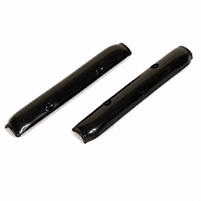 C16-113-129B-BK - 113-847-129BK - 113847129 - EXCELLENT - POPOUT WINDOW HINGE COVERS - BLACK - BEETLE 53-77 - SOLD PAIR