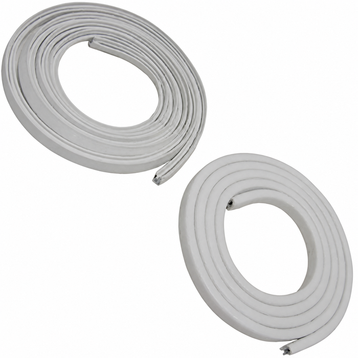 C16-113-131B-WH - (113-847-131-AWH 113847131AWH) - POPOUT WINDOW WHITE PINCH WELT BEETLE 52-77 - 2 X 75 INCH LONG PIECES - SOLD PAIR