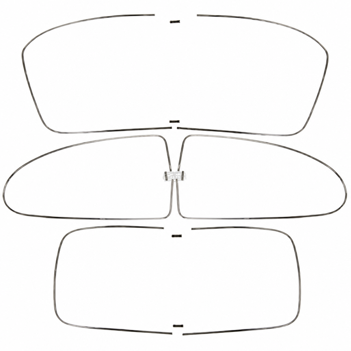 C16-113-305G - (113-853-305G 113853305G) - WINDOW BRIGHT METAL MOLDING KIT - SUPER BEETLE 73-77 - SOLD SET