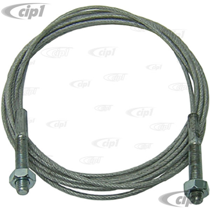 C16-141-957 - (141-871-957 141871957) - REAR TENSION CABLE - PULLS TOP INTO BODY GROVE - GHIA CONVERTIBLE 68-74 - SOLD EACH